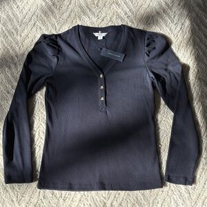NWT Tommy Hilfiger Navy Long Sleeve Top M